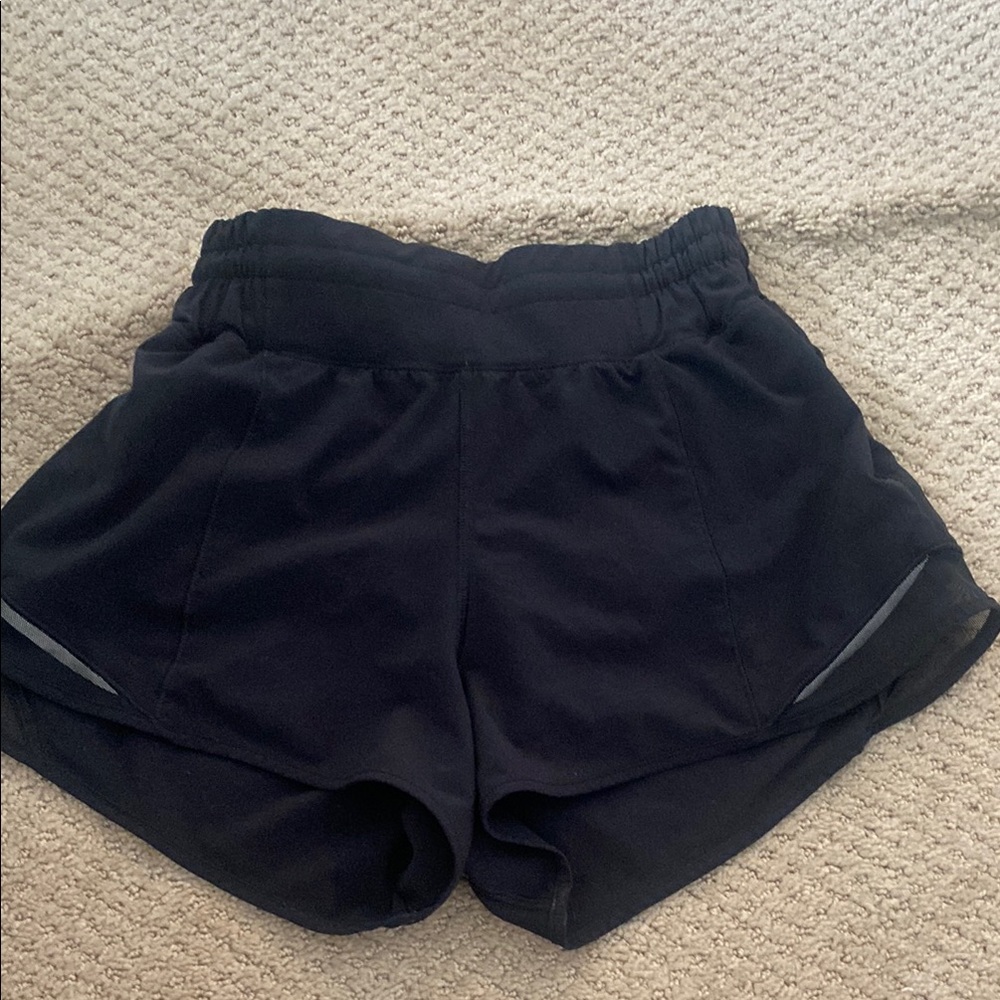 Lululemon Athletica Black Athletic Shorts Moisture-Wicking